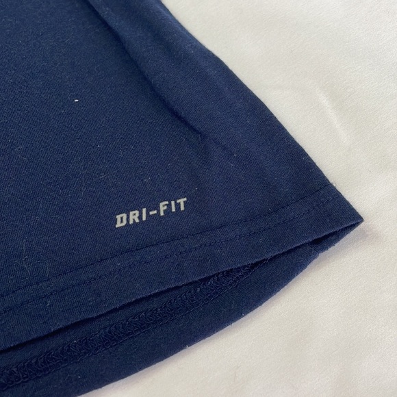 Denver Broncos Ladies NFL Team Apparel Nike Dri-Fit Navy V-Neck Shirt - Picture 4 of 5